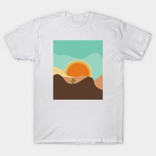 Arizona desert climate, sun and sand, cactus ideas, cactus not a hugger, sand mountains , orange moon T-Shirt